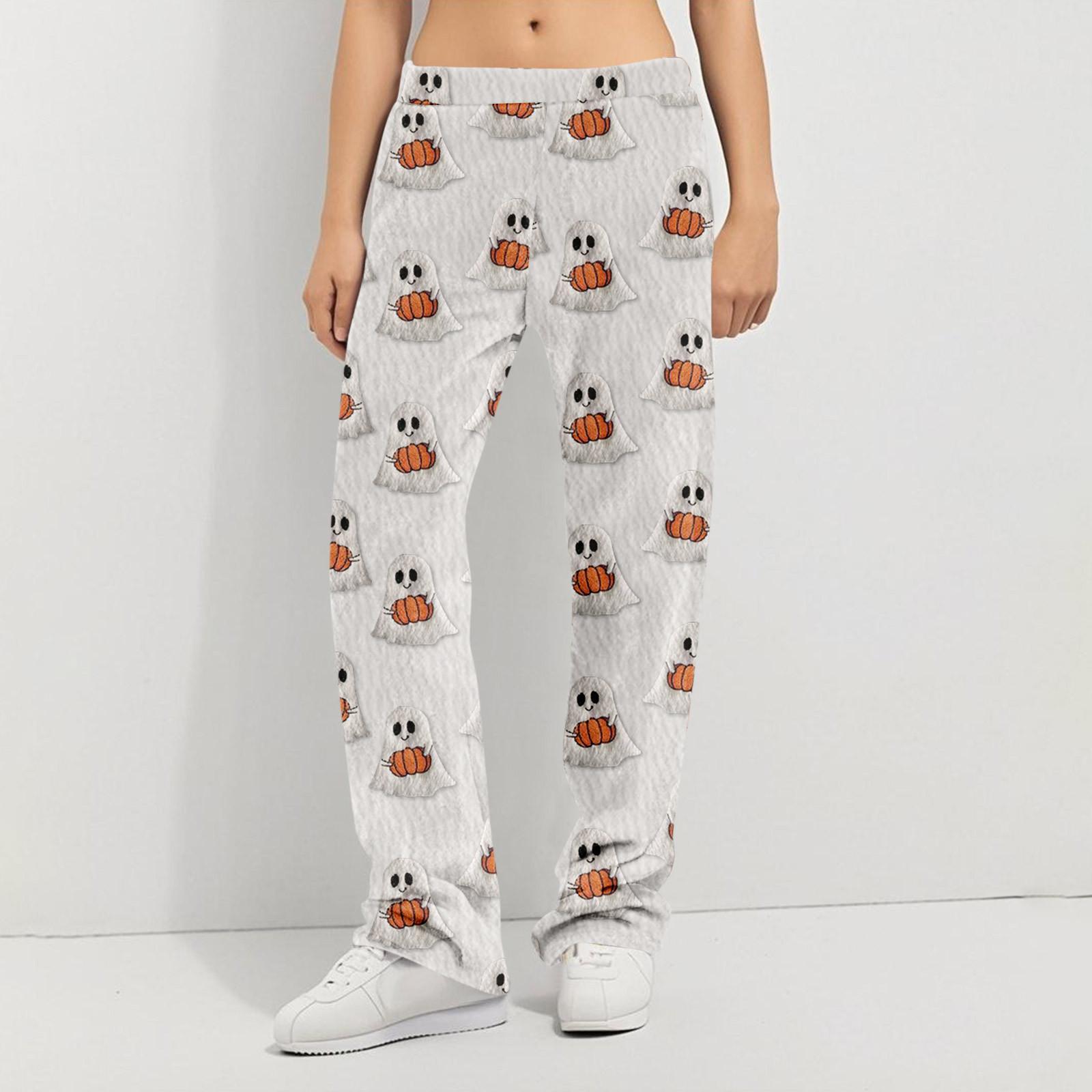 

Пижамные брюки Домашняя одежда Повседневные Брюки на кулиске с эластичной талией Удобные Прямые Брюки для йоги Свободные S белый