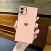 6D electroplated love square is suitable for iPhone17 Apple 15/16ProMax/XR all-inclusive silicone mobile phone case.