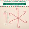 Christmas Hanging Ornament Glossy Xmas Tree Ornament Acrylic Candy Cane Ornament Lightweight Christmas Tree Hanging Decoration
