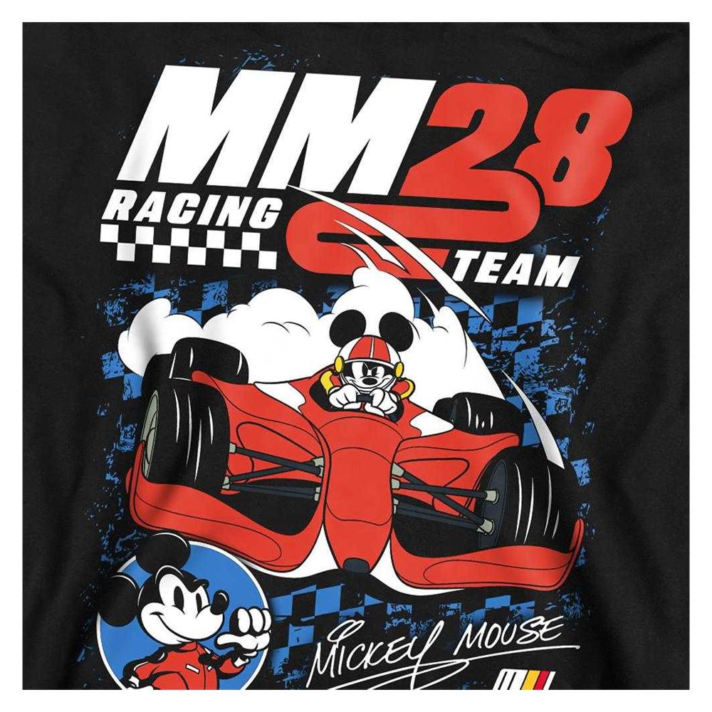 Disney Unisex Adult Racing Mickey Mouse Chequered Sweatshirt