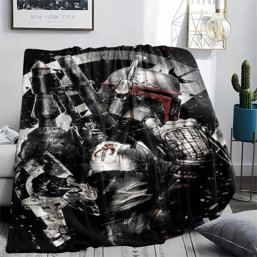 Mandalorian Bounty Hunter Helmet Art Blanket Home Decor Sofa Blanket Office Rest Blanket Christmas Gifts Nap Blanket