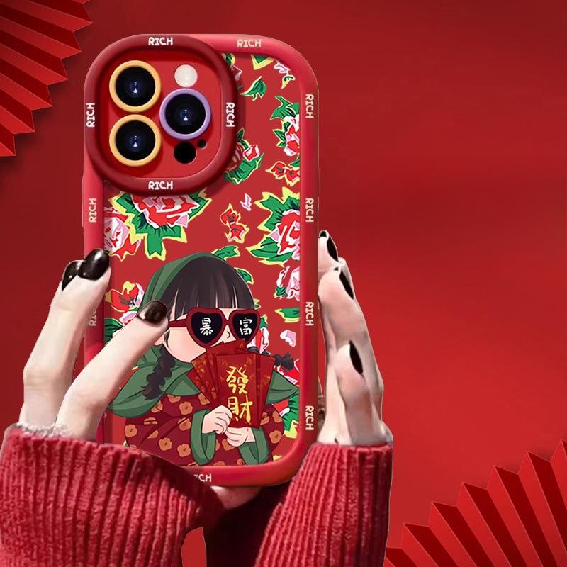 

Богатая девушка подходит для чехла для телефона Apple iPhone 16 15 противоударный 14plus 13 пухлый 12mini защитный чехол Apple 16PROMAX