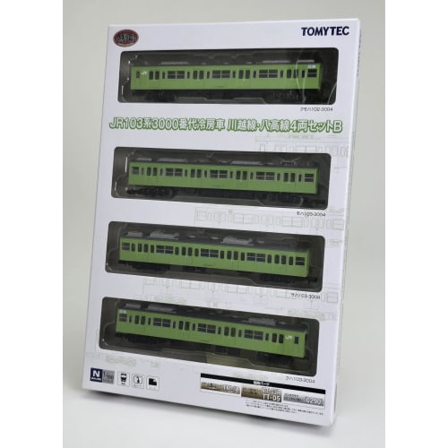Tomytec Railway Collection, JR 103 Series 3000 Air-Conditioned Cars, Kawagoe Line & Hachiko Line, 4-Car Set, B, Diorama Supplies, 334750