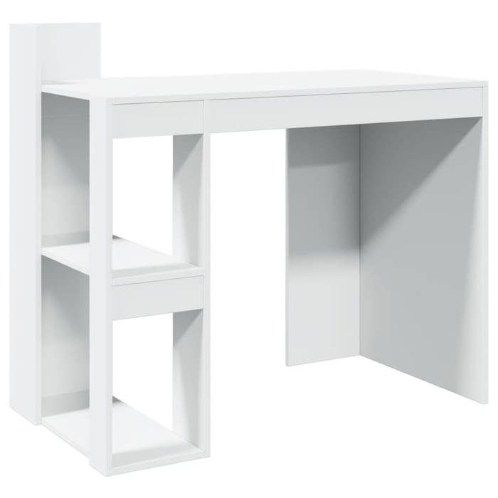 VidaXL Bureau blanc 103,5x56,5x94 cm bois d'ingénierie, bureau d'écriture, bureau d'ordinateur, bureau à domicile, bureau 847975