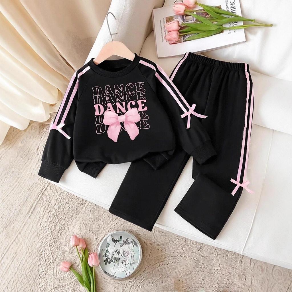 Girls' Spring/Autumn Hoodie & Trousers Set: Long Sleeve Casual Sportswear