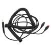 Coiled Headphone Cord Replacement with 3.5mm Plug and 6.35mm Adapter for Sennheiser HD650 HD660 S