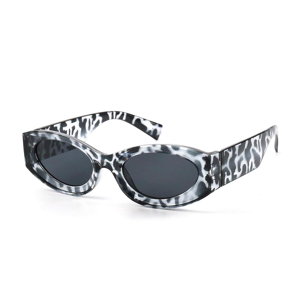 Trendy Leopard Print Cat Eye Sunglasses - Retro Small Frame UV Protection Glasses