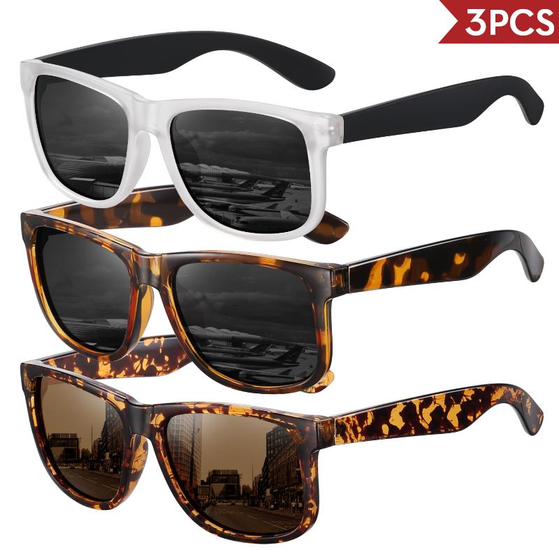 2/3 bucăți ochelari de soare polarizați unisex, colorați și casual, potriviți pentru condus, stat la coadă, vacanță, recuzită pentru filmare, UV400