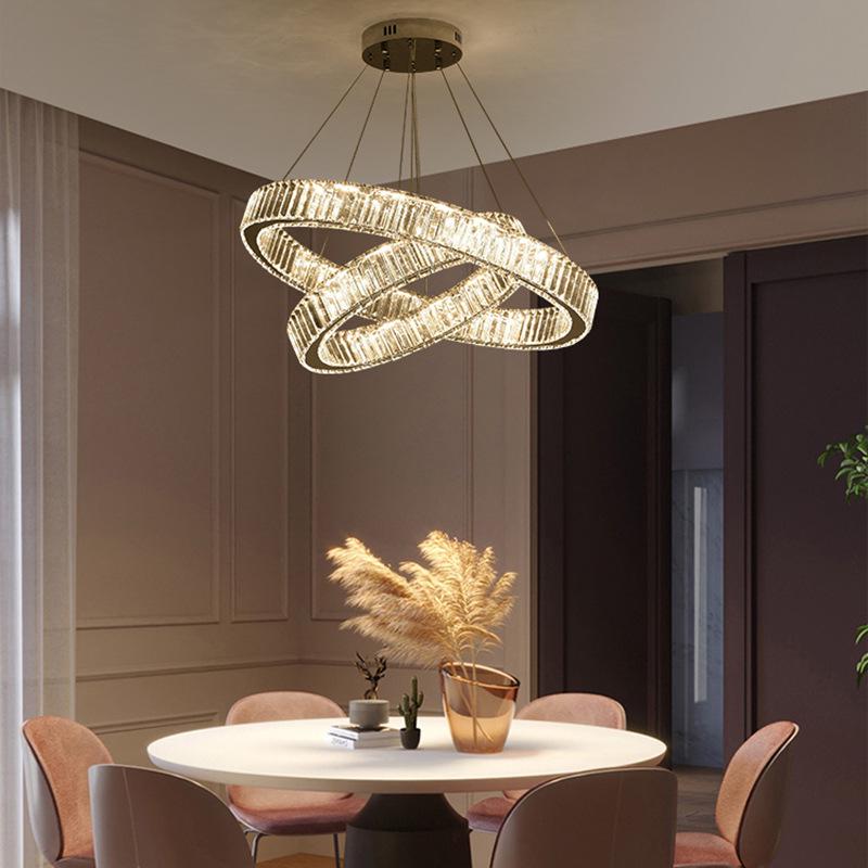 Modern Luxury Duplex Crystal Chandelier for High Ceiling Staircase & Villa Living Room