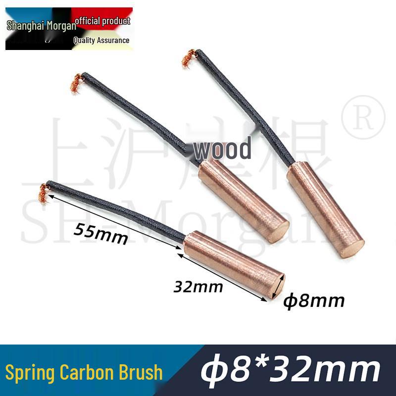 Cylindrical Clutch Carbon Brush Copper Round Screw Rod 6x38 8x30/40