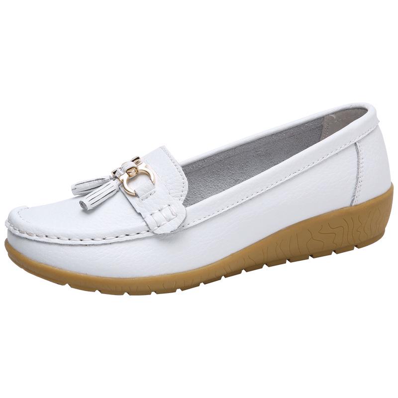 Plus Size Women's Flat Loafers: Comfortable Spring/Autumn Shoes for Moms & Pregnant Women, Sizes 35-44.