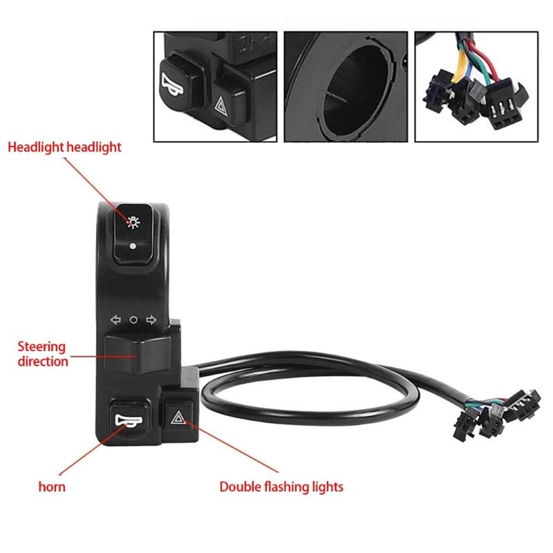 Easyly Grip Scooters Light Control Switches Effortlessly Installation Without Tool for Reliability Nighttimes Use