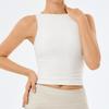 Womens Seamless Double-Layer Yoga Tank Top Tight Fit Breathable Workout Crop Running Gym Dance