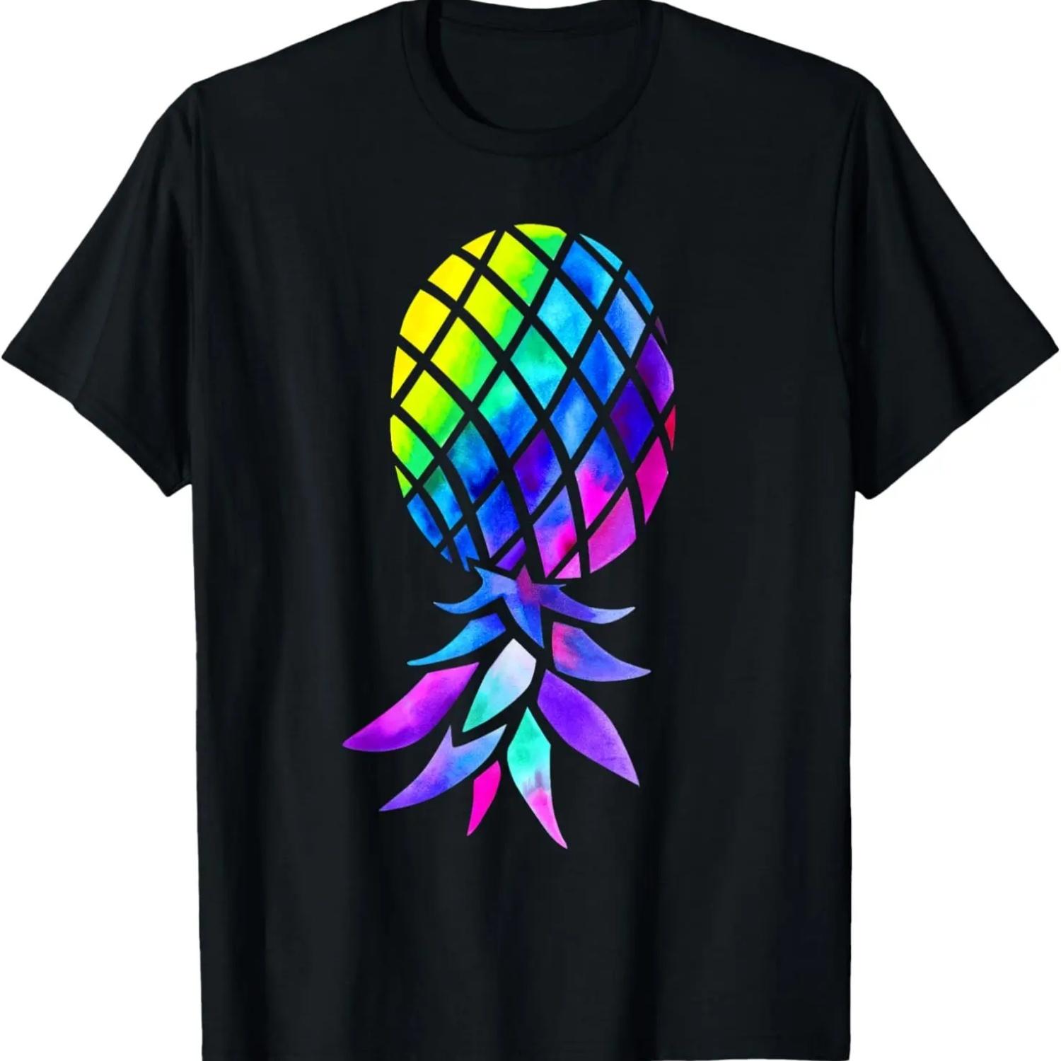 Pineapple Skull Retro Tropical Fruit Skeleton Gift T-Shirt S чёрный