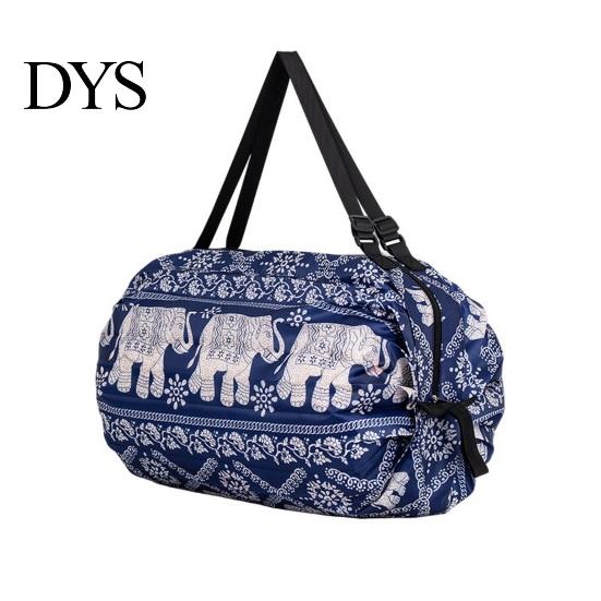 Quick Dry Grocery Bag Foldable Shopping Reusable Storage Tote Portable Molded One-piece Oxford Cloth Shoulder for Sports Travel Picnic Compact