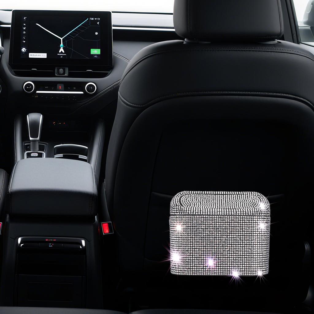 Car-mounted Diamond Waterproof Dustproof Multi-functional Trash Can Storage Barrel Box Bag Hanging Seat Back Special Creative