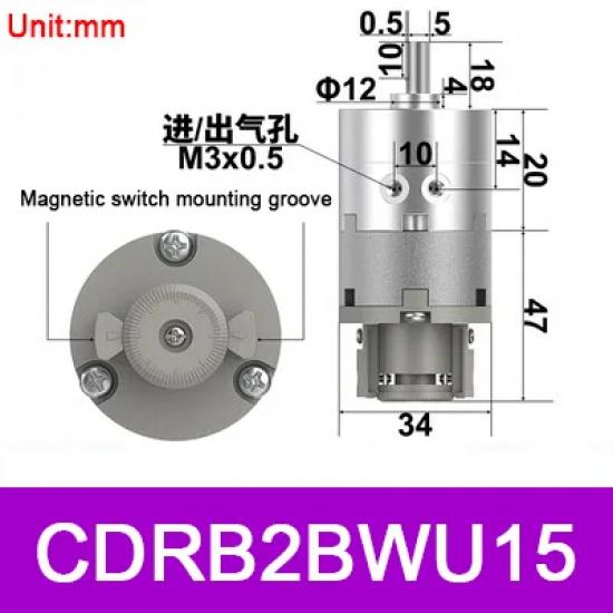 SMC Type Vane Rotary Swing Cylinder CRB2BW CDRB2BW CDRB2BWU 10 15 20 30 40-90S 180S 270S Pneumatic Rotary Actuator