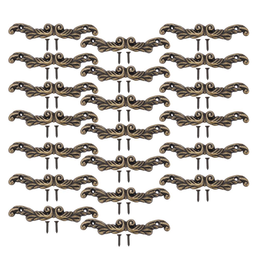 20pcs Drawer Handles Mini Vintage Antique Green Bronze Drawer Pulls with Screws For Wooden Box
