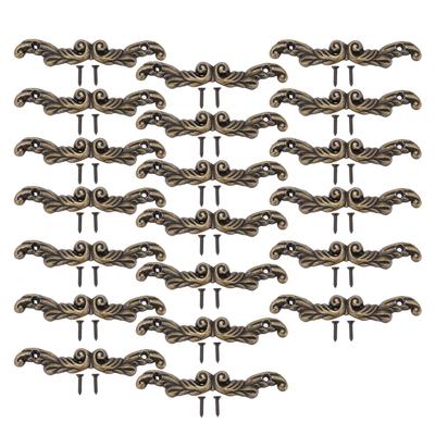 20pcs Drawer Handles Mini Vintage Antique Green Bronze Drawer Pulls with Screws For Wooden Box