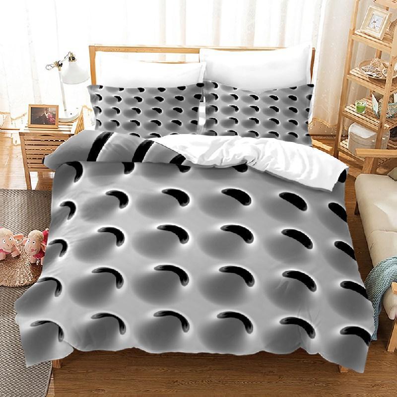Honeycomb Duvet Cover Set Pink Geometry 3D Printed Bedding Set Polyester Cool Style Double Queen King Quilt Cover For Boys Adult