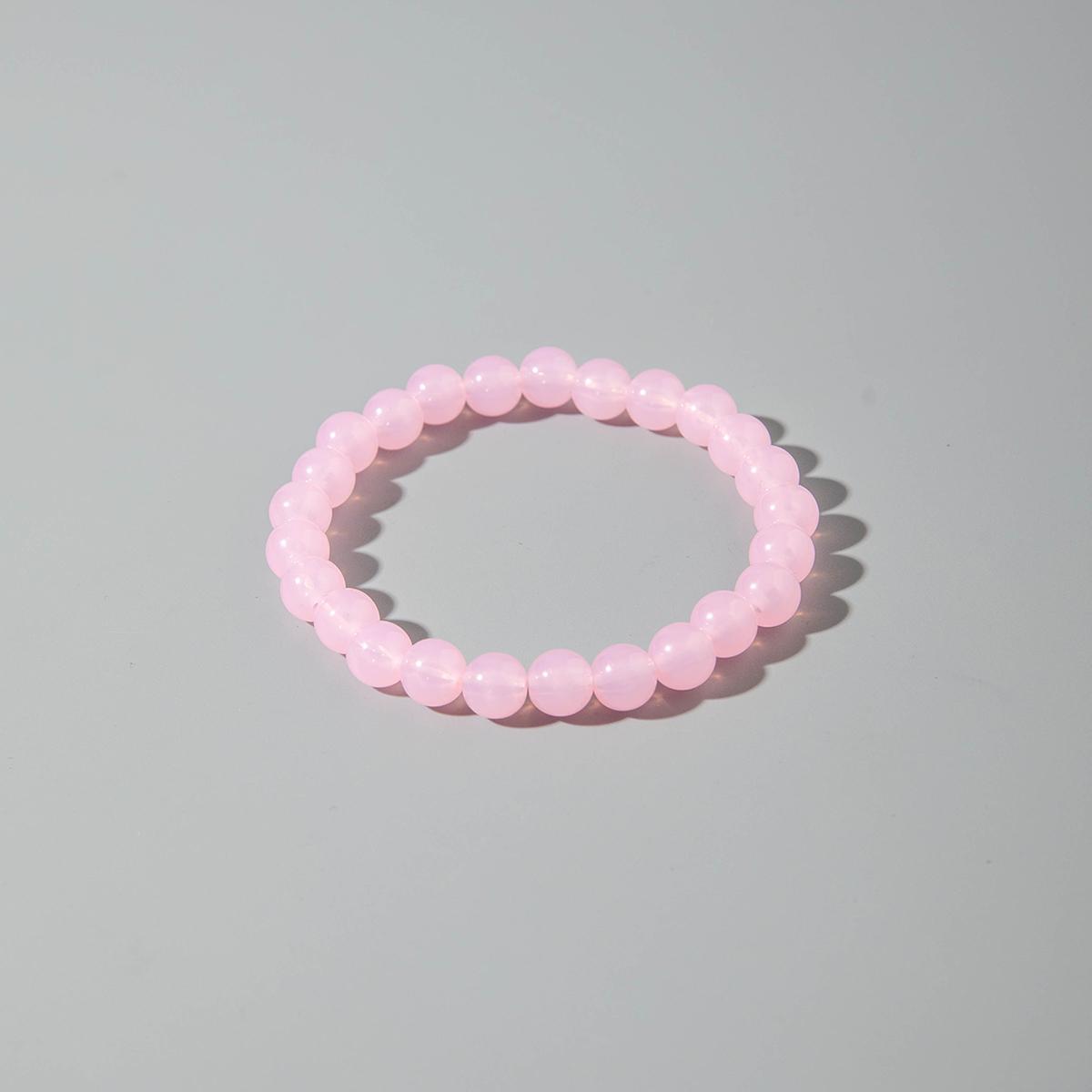 

Летний браслет из цветных бусин в стиле дофамин для женщин, милый акриловый набор браслетов