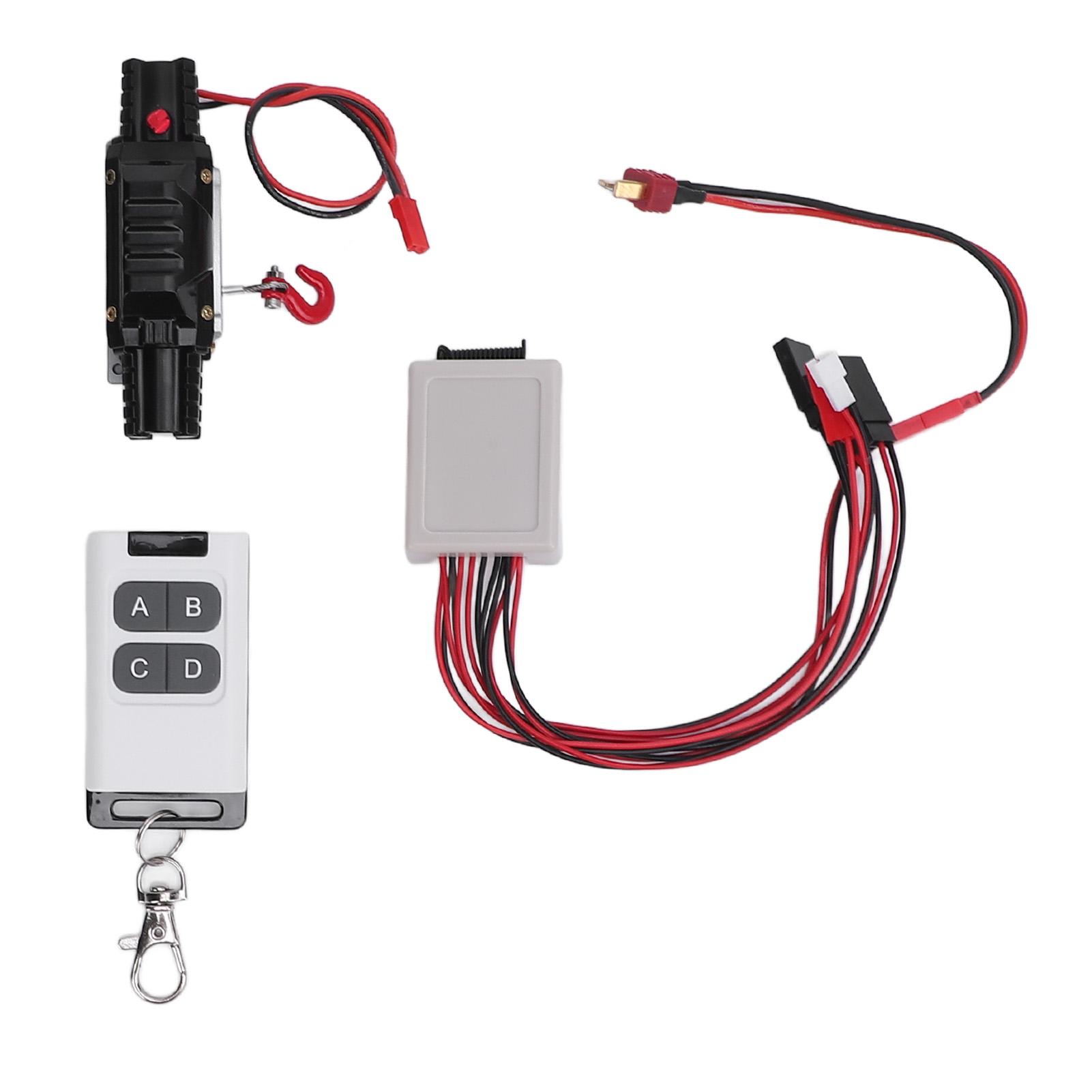

RC Car Dual Motors Metal Winch with Remote Control for Redcat 1/8 1/10 RC Crawler Cars 5V-11V