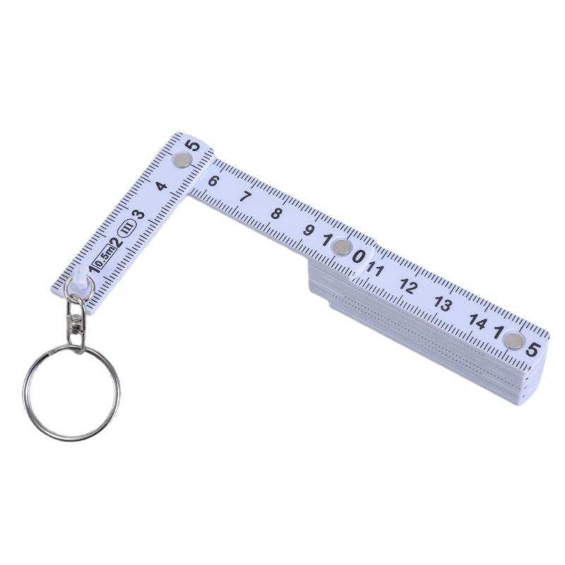 Mini Folding Ruler Keychain 50cm 10 Fold Plastic Ruler Keyring Hand  Travel Ruler Upgrades for Active  Measurements