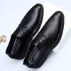 Hollow Men's Shoes Leather Breathable Korean Version of Business Leather Shoes Youth Comfortable Spring and Summer Soft-faced Formal Leather Shoes