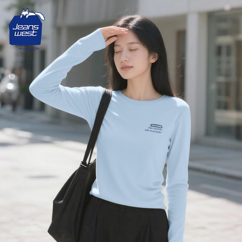 Jeanswest Club Women s Loose-Fit Long-Sleeve Cotton T-Shirt 2XL