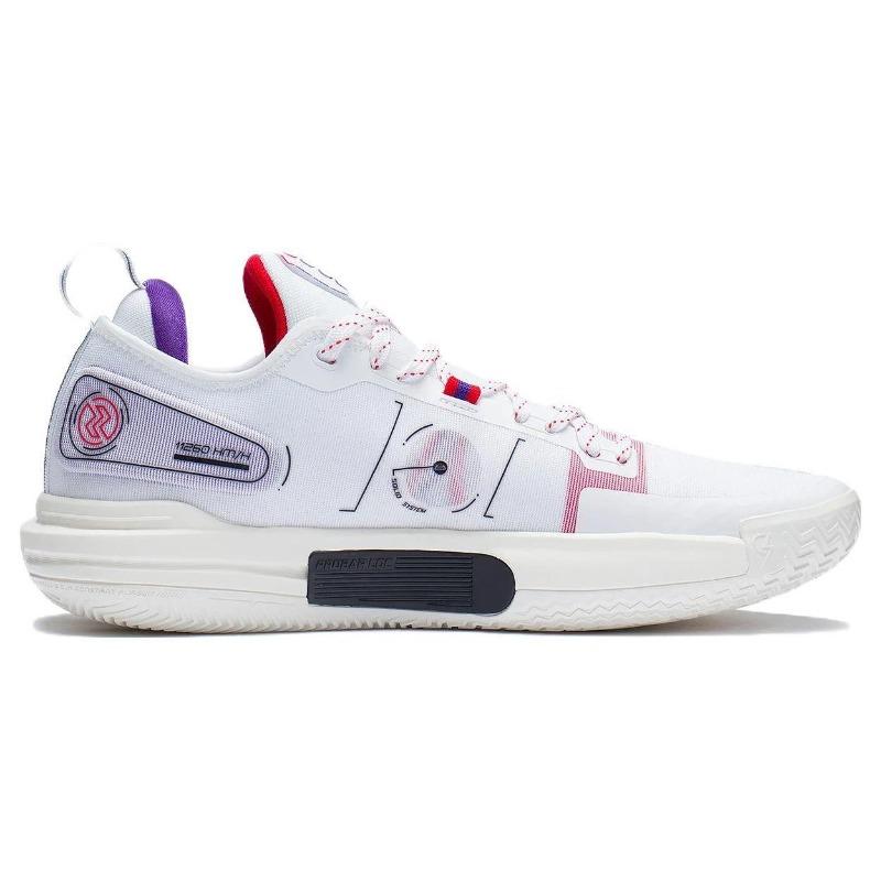 Li-Ning Speed 9 Premium Men's Low Top Basketball Shoes White Purple ABAS071-2