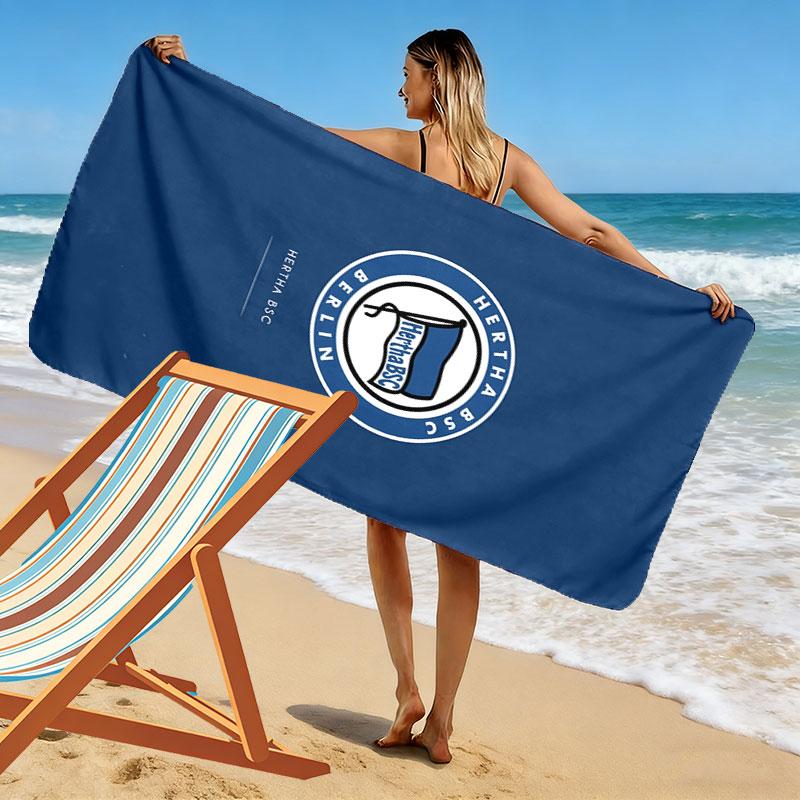 Hertha Spirit Print Beach Towel, Large Soft Quick Dry Towel for Beach Camping Swimming