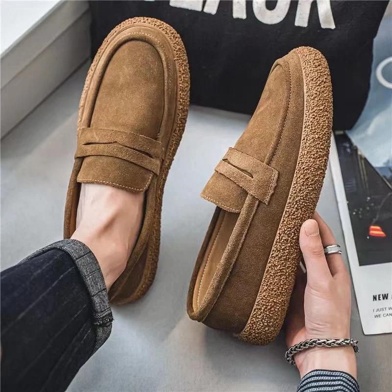Designer Solid Slip on Man Sneakers 2024 New Casual Comfortable Sneakers Platform Men's Running Shoes Lazy Loafers Men Shoes