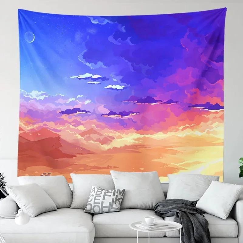 Anime Sky Aesthetic Decorative Tapestry Home Wall Living Room Office Decorative Tapestry