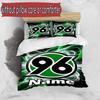 3-teiliges Bettbezug-Set (1 * Bettbezug + 2 * Kissenbezug, ohne Kern), Individuelles Namens-Hannover 96 Fußballmuster Bettwäsche-Set, Heim Schlafzimmer Dekor Geschenk