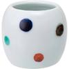 Nishikai Pottery Hasami Ware Eizumi Milk Pitcher with Toothpick Polka White Holder, Approx. 5cm, Dots,