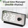 Digital Electronic Minimalist Alarm Clock with Timer Snooze Function USB Charging Port for Study Office Bedroom Use