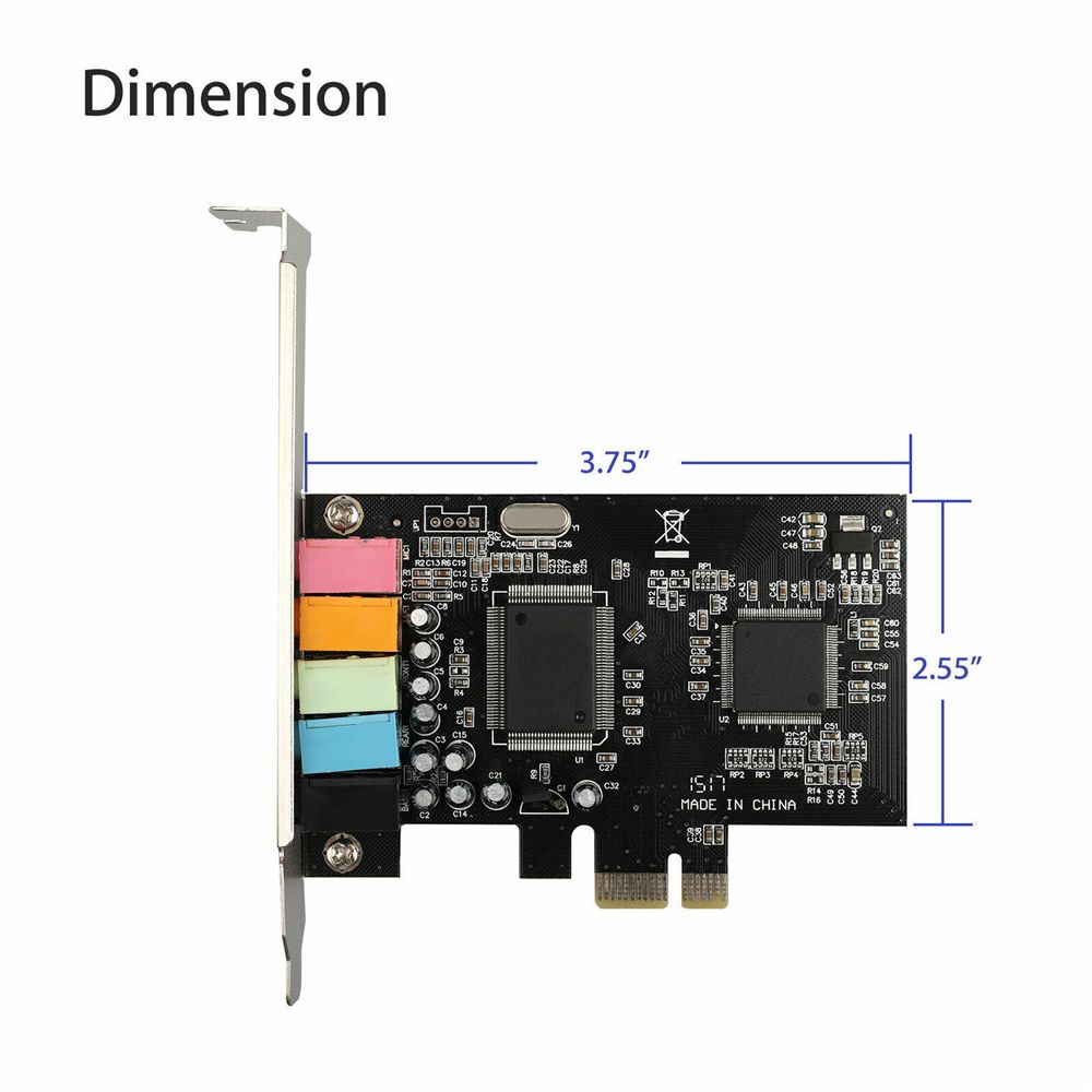 PC Computer CMI8738 PCI-E8738 6 Channel Adapter Sound Card Audio Digital PCIE