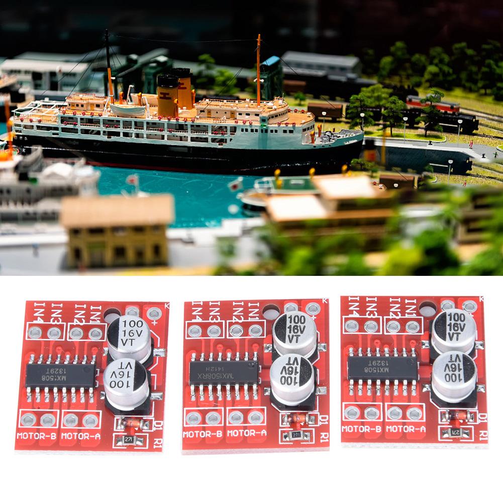 3pcs 1.5A 2 Way DC Motor Driver Module PWM Speed Regulation Dual H Bridge Replace L298N