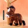 Long Hair Pony Pendant Stuffed Animal Long-haired Pony Keychain Cute Plush Horse Pendant  Gift