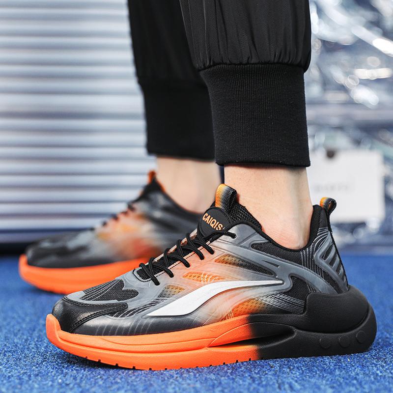 Men’s Sports Shoes Women Running Sneakers Black Basketball Shoes Thick Sole Height Increase Couple Shoes Plus Size