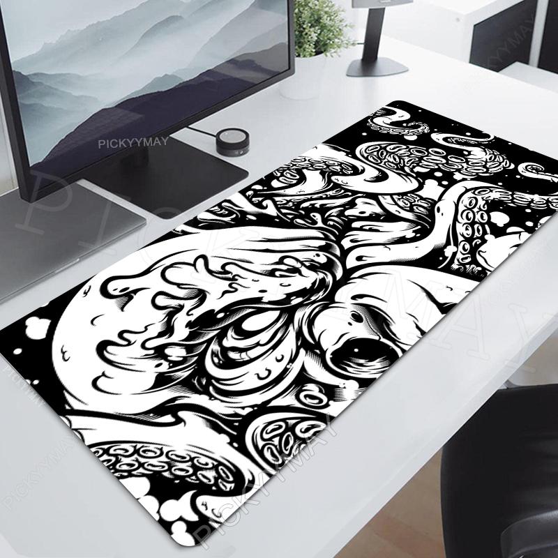 Octopus Locking Edge Mouse Mats Large Natural Rubber Mouse Pad Gaming Mousepads Gamer Mousepad Desk Pads Keyboard Mat x