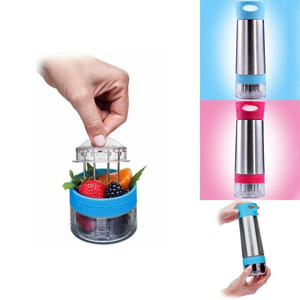 Aqua Zinger Flavor Infuser Flavored Water Bottle With Stainless Steel Design For Healthy Hydration