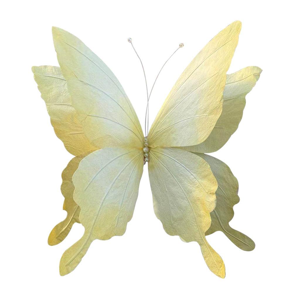 

Large Size Butterfly Decoration Three-dimensional Giant Size Simulated Butterfly Colorful Simulated Design жёлтый