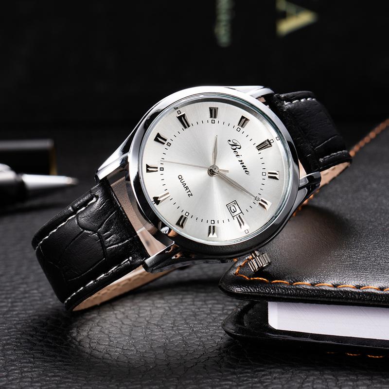 Simple Quartz Wrist Watches for Man Luxury Brand Men's Watches Fashion Business Leather Belt Man Watch Clock Gift reloj hombre