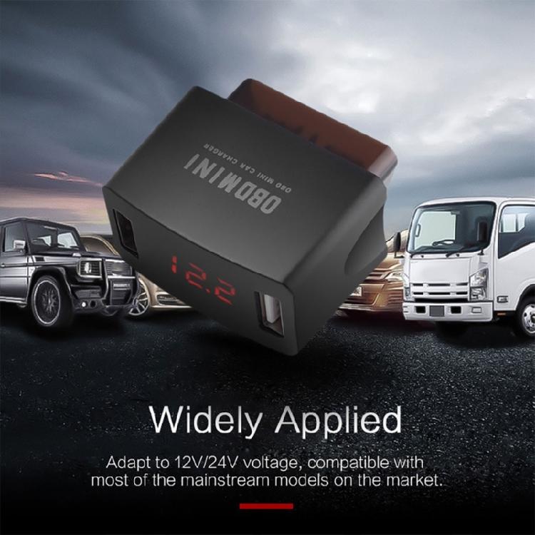 Dual Port Auto Car OBD Fast Charger Phone Charging Adapter OBD2 Splitter 12V 24V