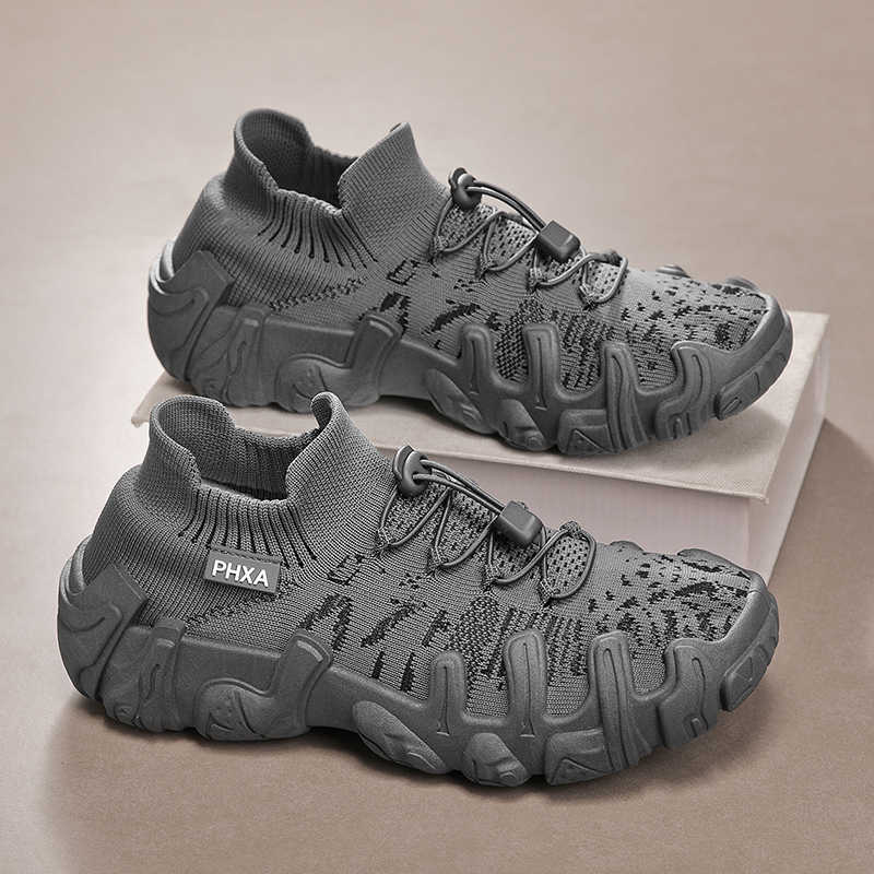 Fashion Round Foot Increase Height Beige Sports Shoes Loafers Men's Gray Sneakers Trainers For Man Low Cost Tenisky Basket Low Cost