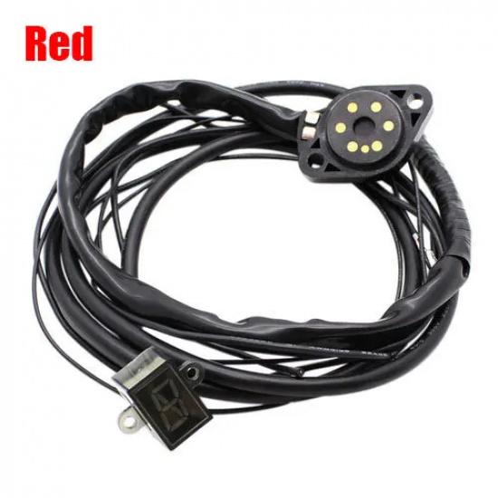 ROAOPP Motorcycle Gear Display Digital Gear Indicator Motorcycle Display Shift Lever Sensor 6 Gears for Benelli Bn302 BN300 Red light