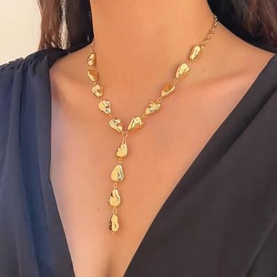 Nieregularny barokowy CCB koralikowy łańcuch obojczyka w kształcie litery Y naszyjnik dla kobiet kropla wody koraliki wisiorek naszyjnik dla dziewcząt biżuteria modowa