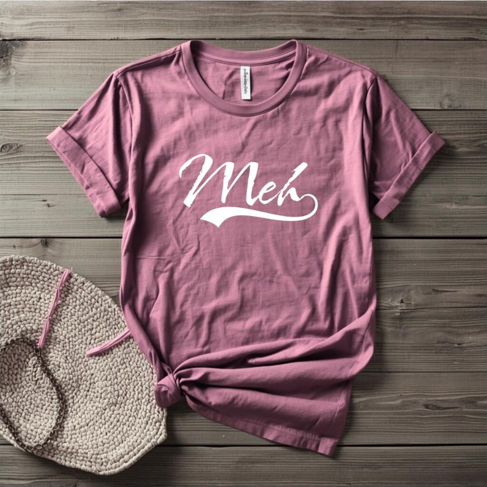Meh Shirt, Sarcastic Mood Tee, Unbothered Aesthetic Shirt, Minimalist Funny T-Shirt, Low Energy Vibe Tee, Streetwear Graphic Top M