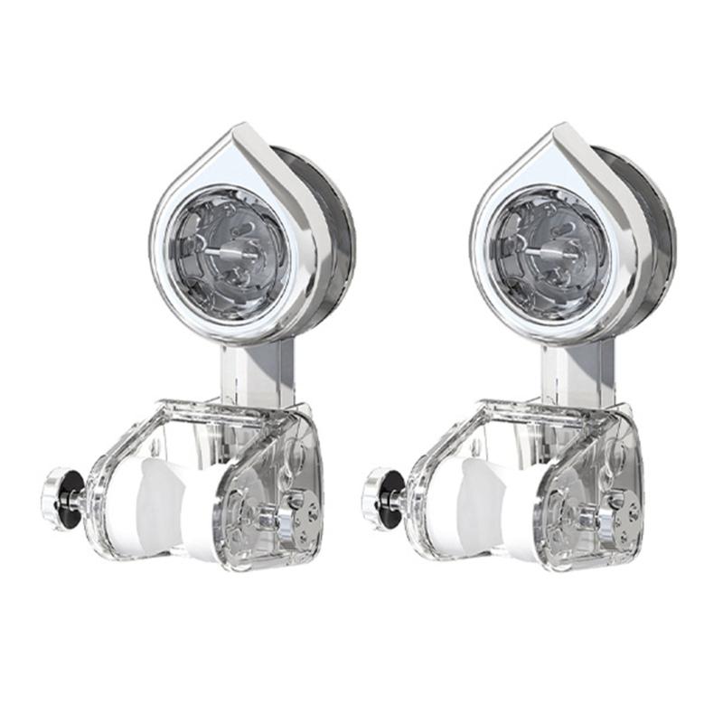Removable Shower Head Holder with Suction Cup Design Adjustable 70° Downwards Easy Install for Bathroom Tile or Glass